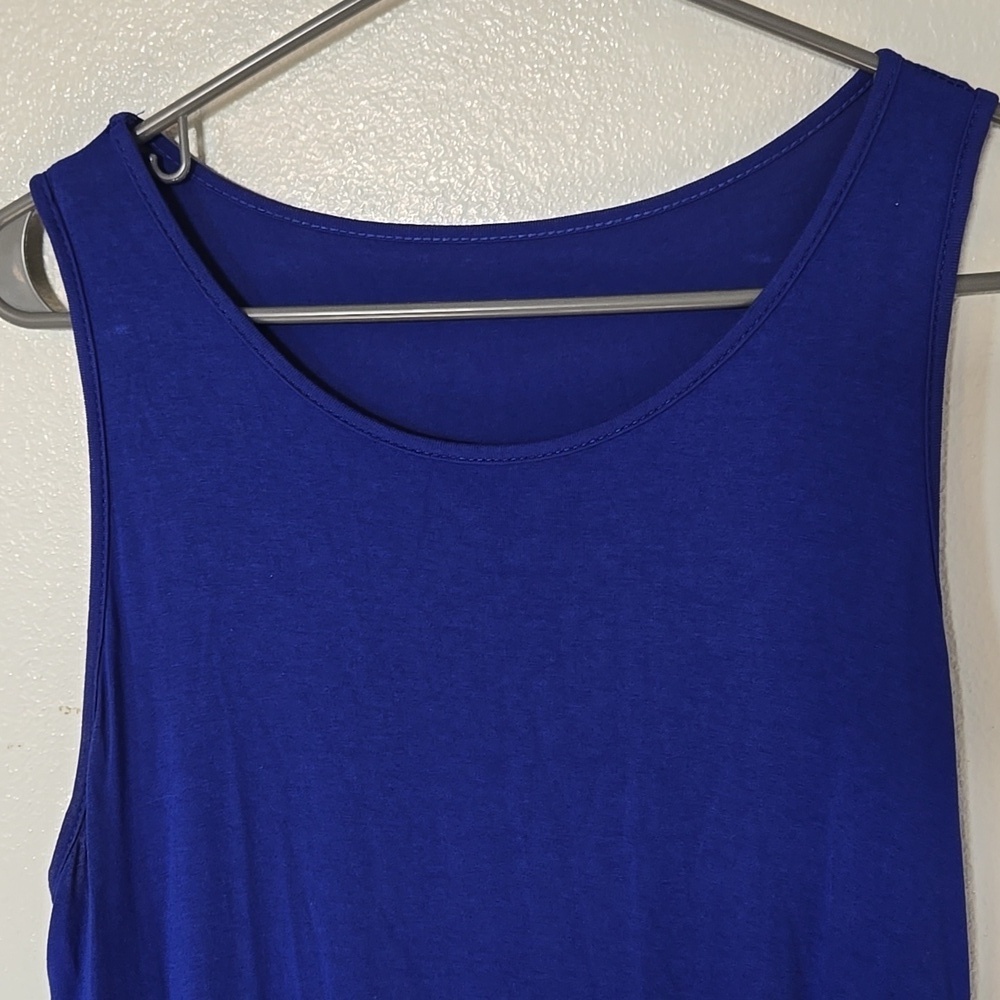 Amazon | Royal Blue Sleeveless Jersey Knit Dress Size Large - Picture 5 of 9